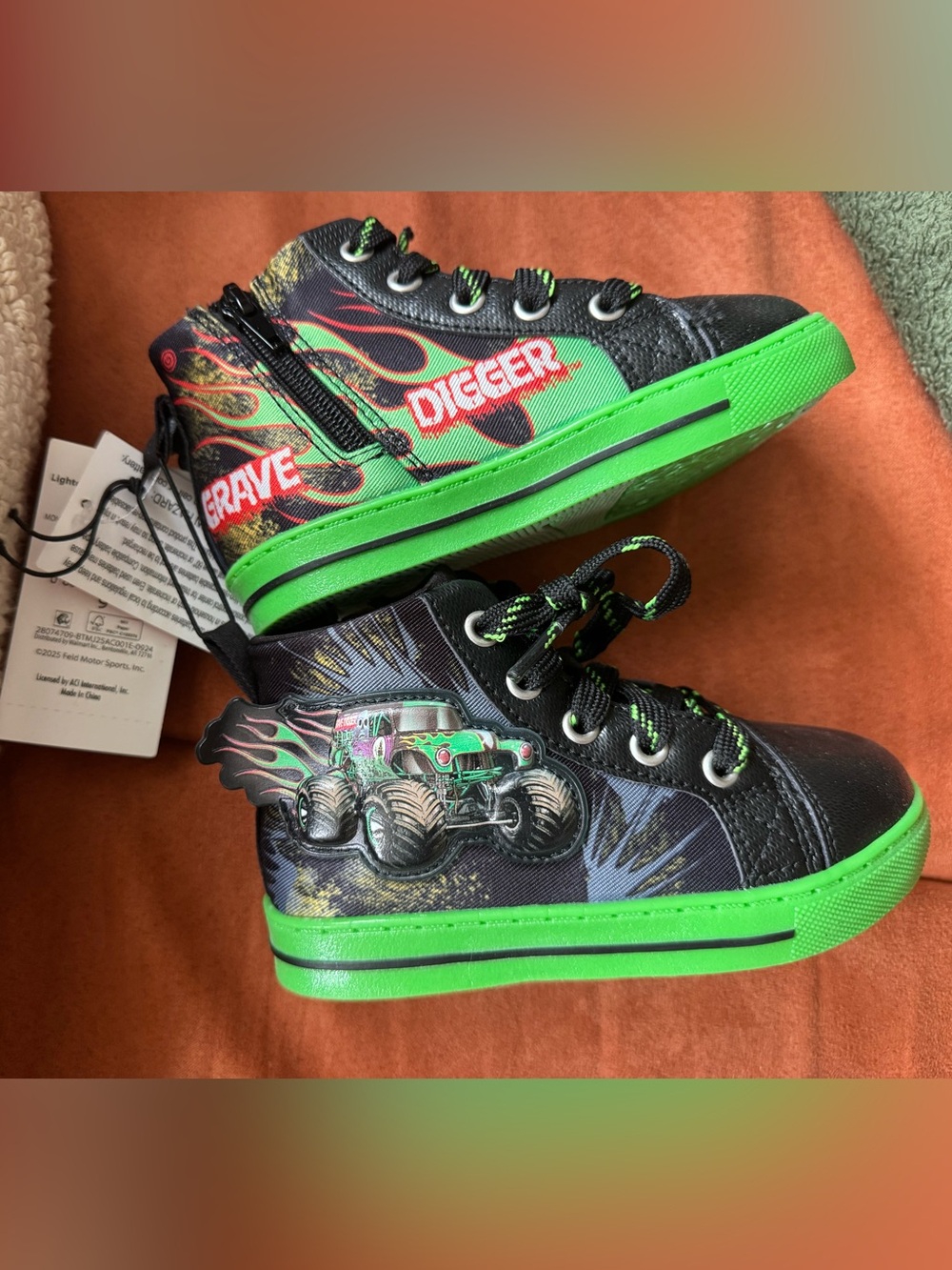 Grave Digger Monster Jam High Top Sneakers